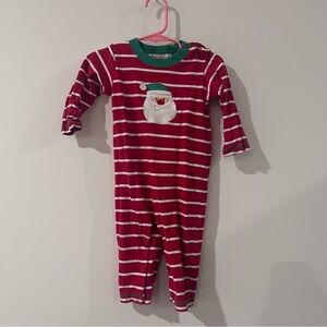 Baby Luigi Baby Boy Long Romper With Santa Appliqué 12m Christmas Holiday